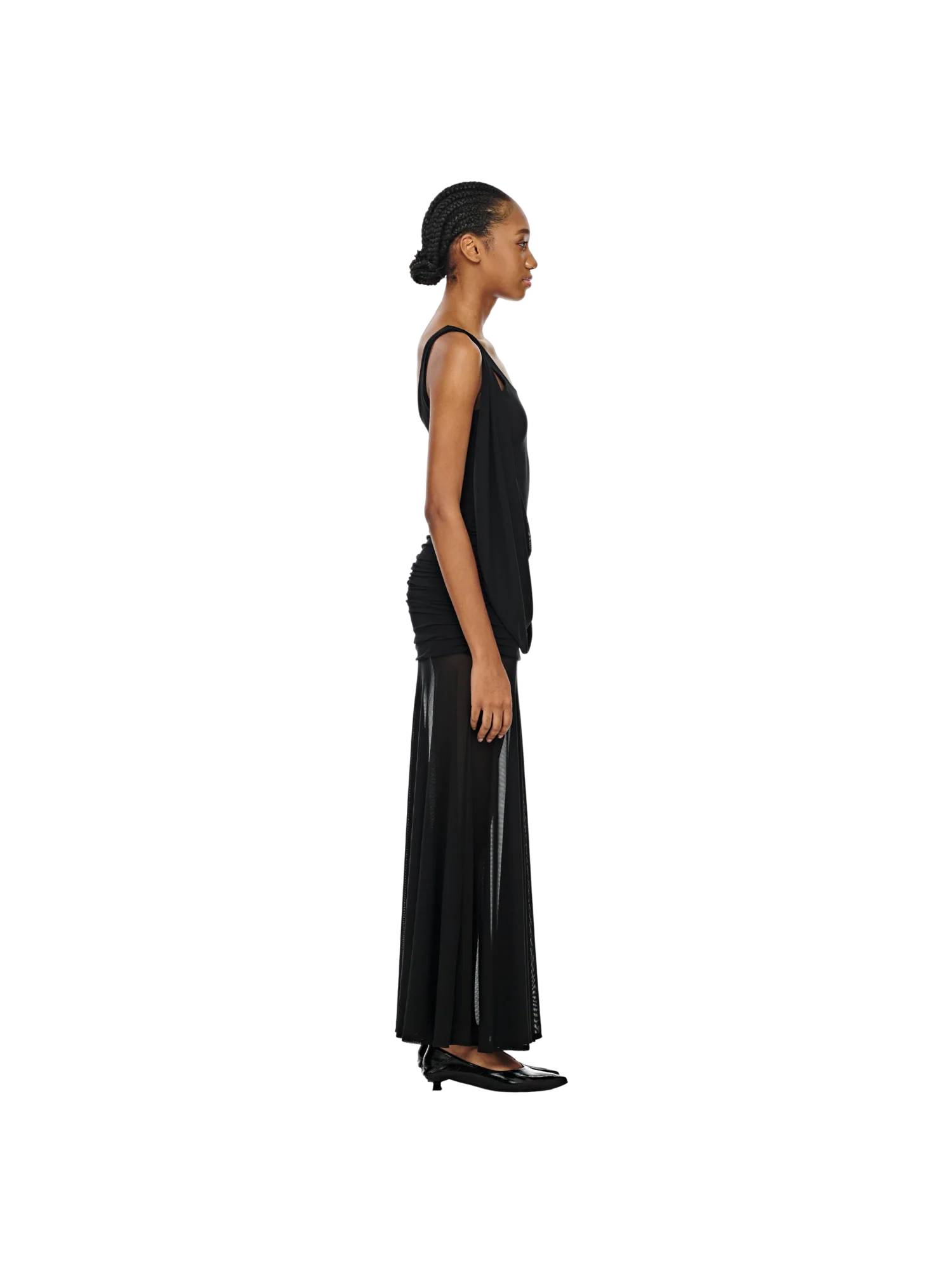 FLOWY MESH MAXI DRESS